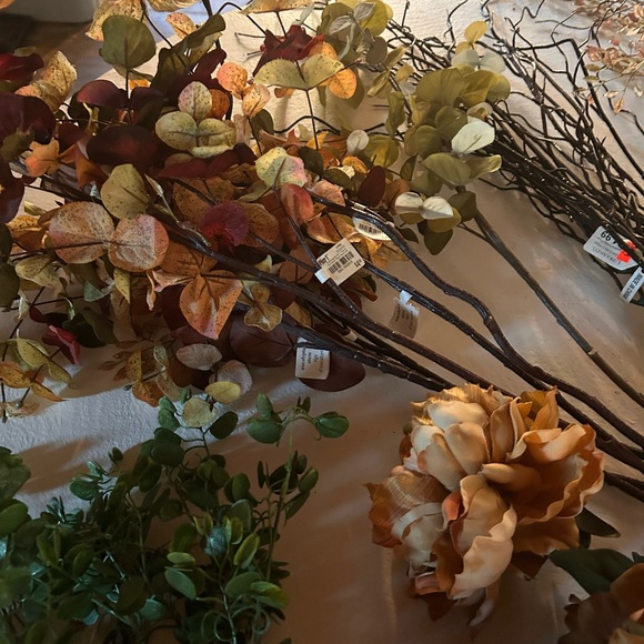 Elegant Floral Stems with Mixed Colors All Gorgeous with Many Greens and gold - Picture 3 of 8